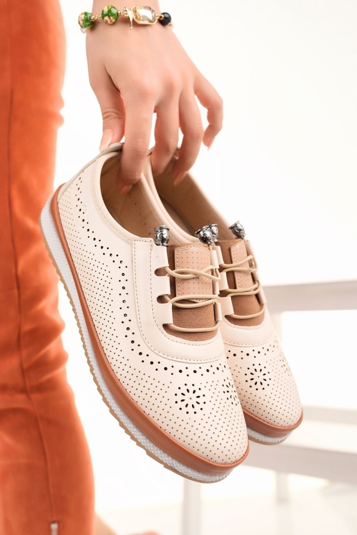 Modaf rsat Women s Casual Shoes Beige Mother Work Office