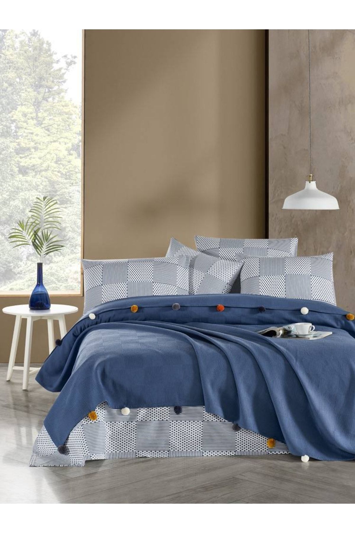 argehome-Indigo Double Pompom Pique Set 2