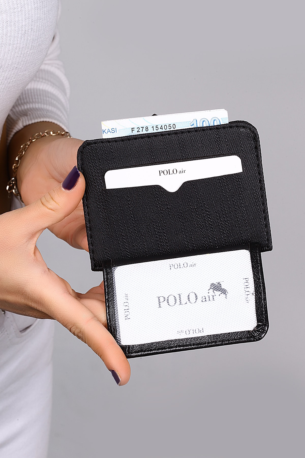 polo air  Kutulu Spor Erkek Cüzdan Kemer Kartlık Parfüm Seti Siyah Renk - Görsel 7