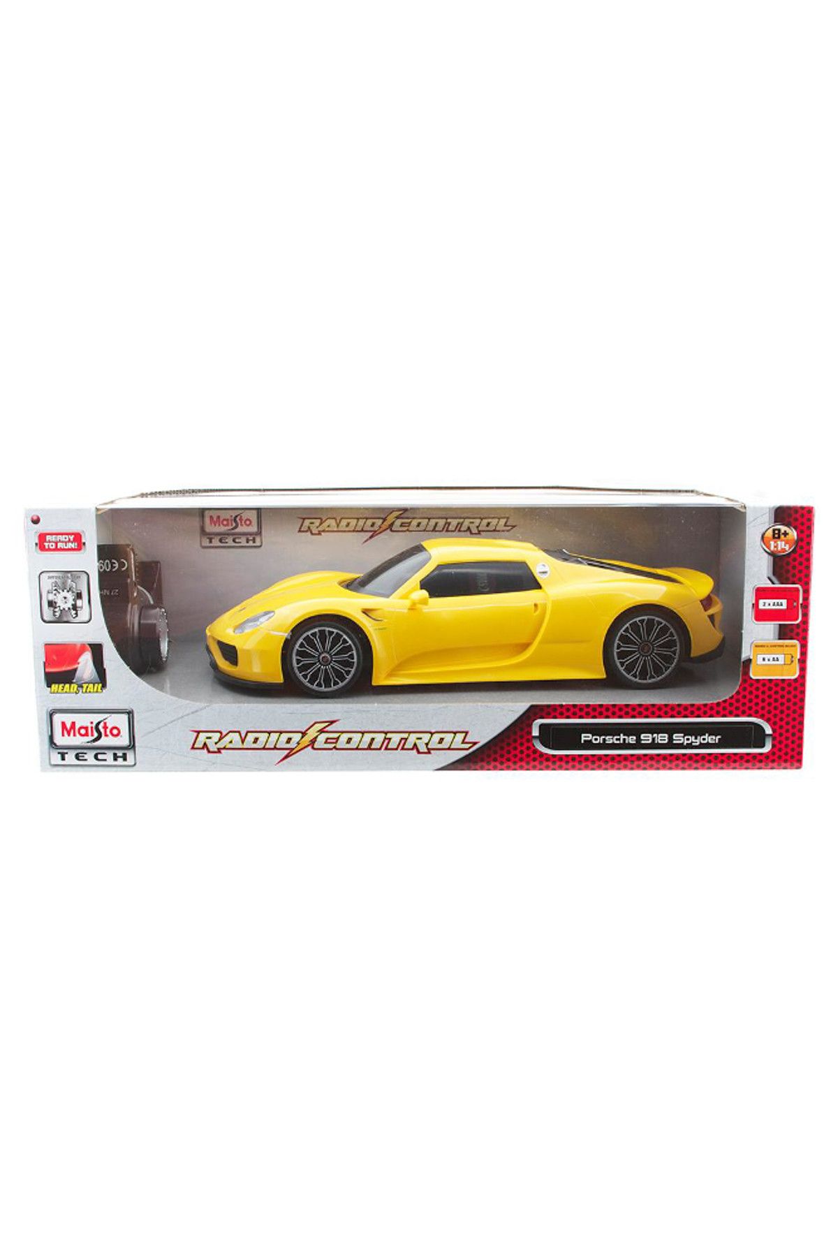 Maisto Tech Sarı Porsche 918 Spyder Uzaktan Kumandalı Araba 1:14 ZO8674