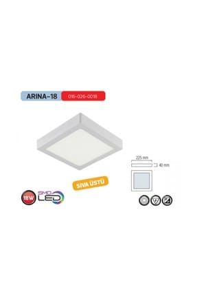 18W 6400K Beyaz Işık Sıva Üstü Kare Led Panel Armatür ARINA-18