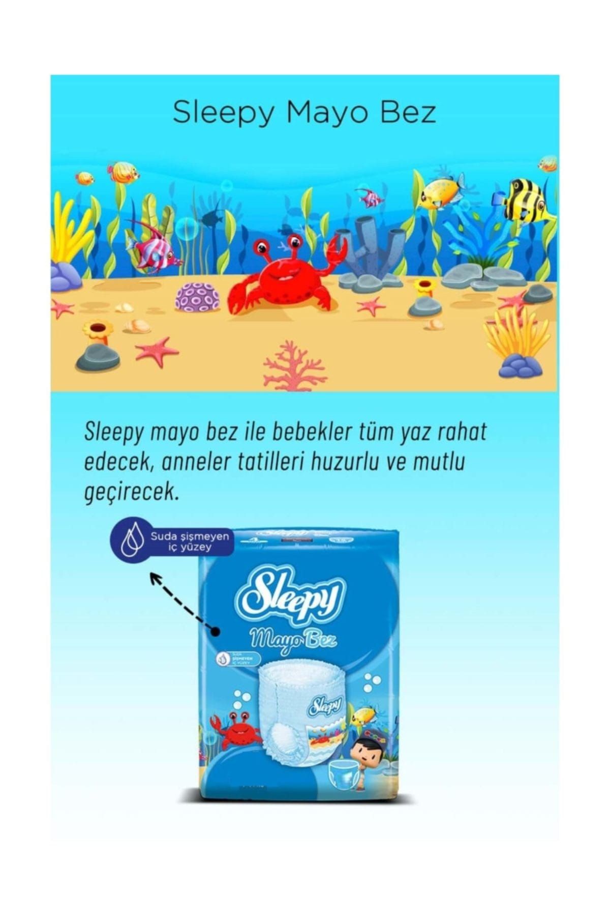 Sleepy Mayo Bebek Bezi 5'li Paket 6 Beden 50 Adet UX7339