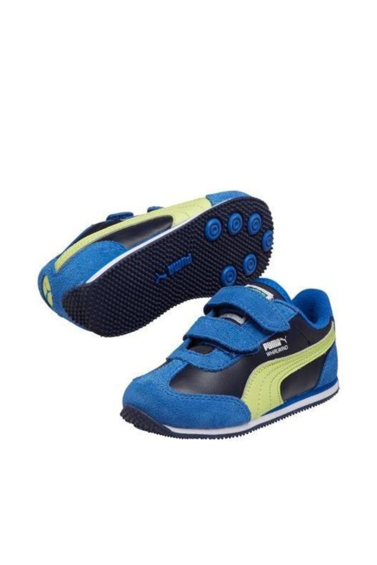 Puma Whirlwind L V Kids 354348 14 Lacivert Beyaz Cocuk Ayakkab