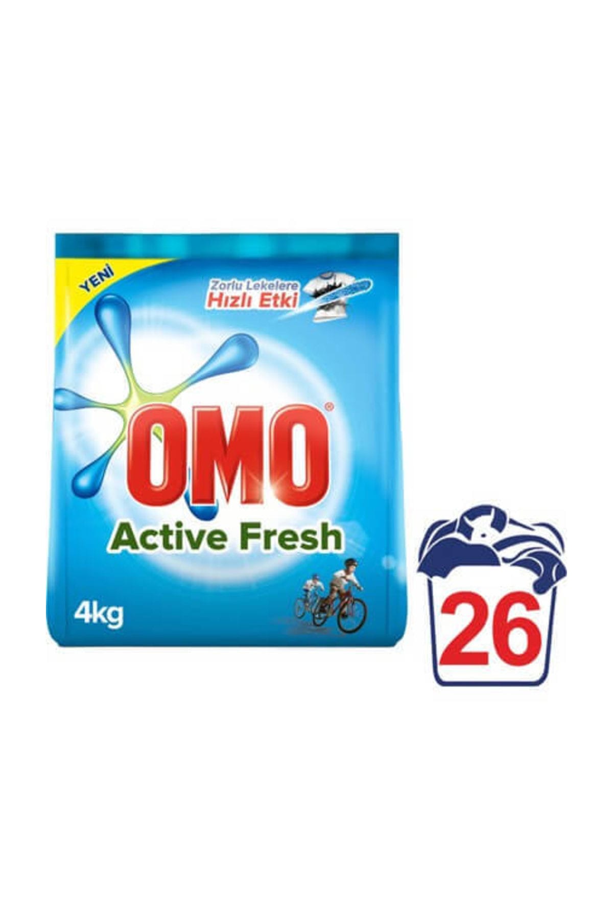 Omo Active Fresh Beyazlar için Toz Çamaşır Deterjanı 4 kg 26 Yıkama
