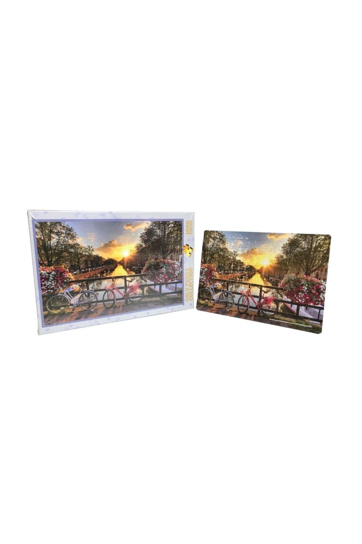 Gold Puzzle-Amsterdam 1000 PiecePuzzle- Sunset on theGoldChannel 3