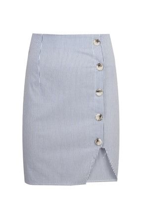 Kadın Beyaz Buttoned Skirt YKSS19041