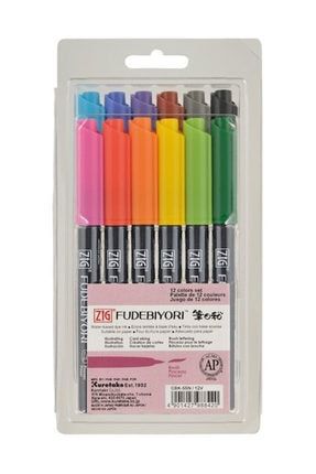 Fudebiyori Brush Pen Fırça Uçlu Kalem 12 RENK SET CBK-055N/12V