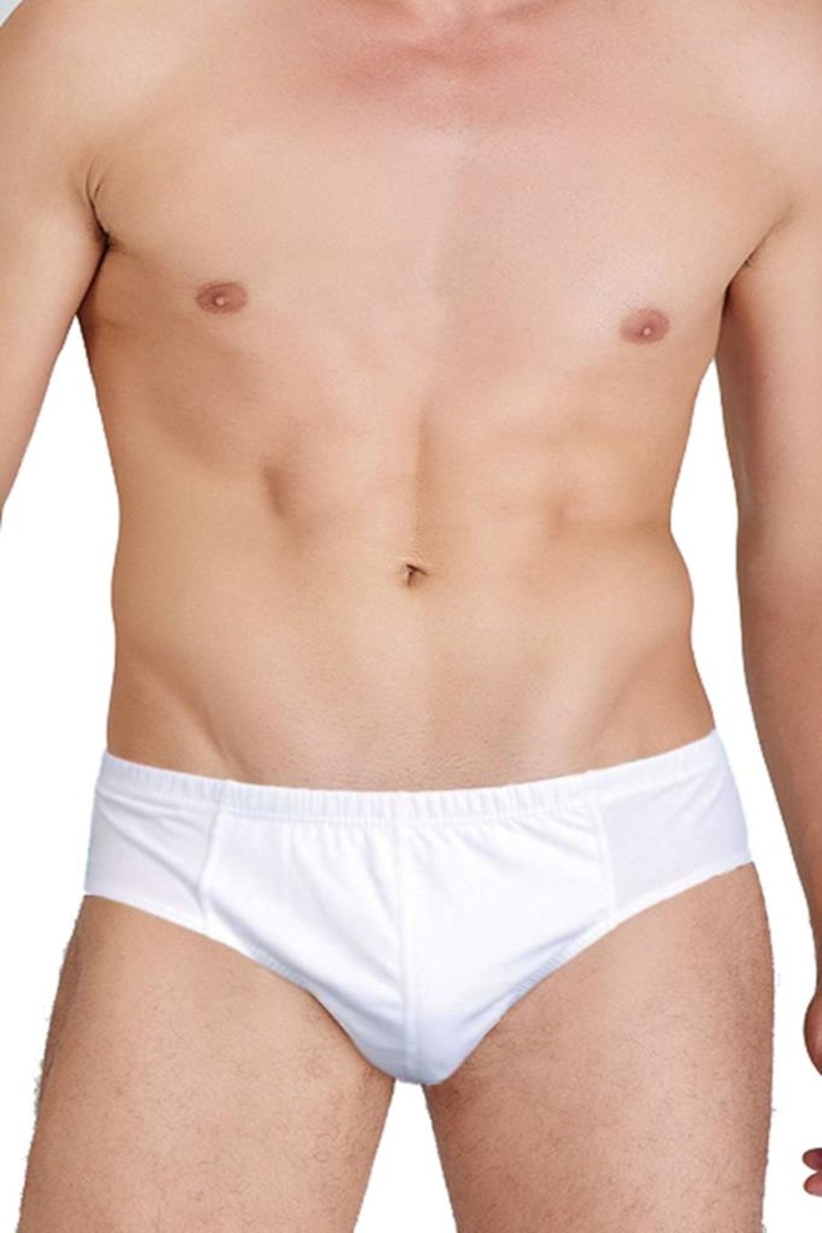 Berrak-Men's 100% Cotton 8-Pack 100% Cotton White Slip Panties 3