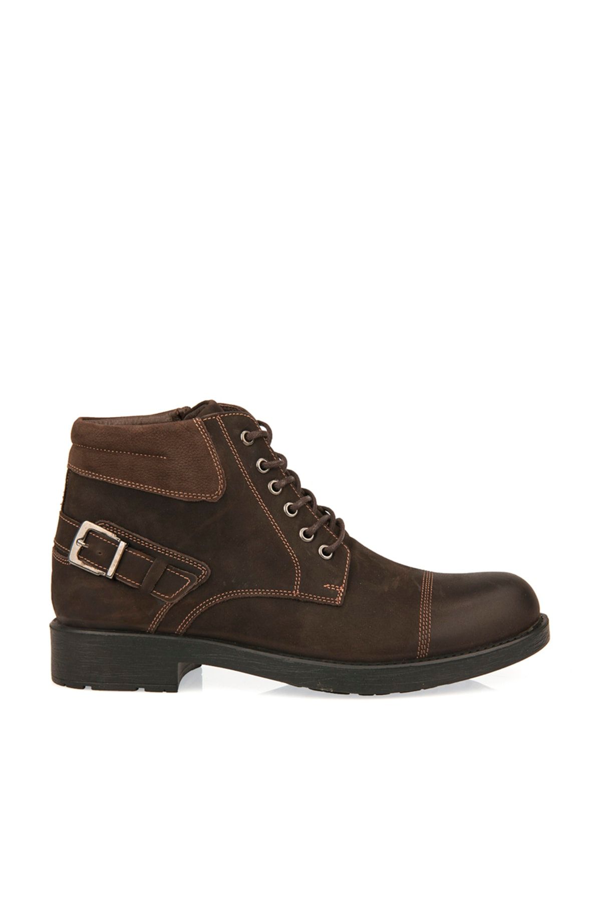 Uniquer-Genuine Leather Men's Brown Boots 93109U 4327 2