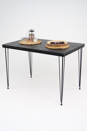Rustik Siyah Metal Ayaklı Mutfak Masası MARS0001
