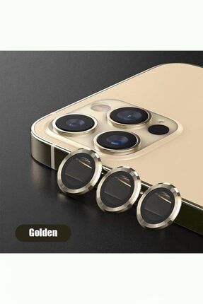 Iphone 12 Pro Max Uyumlu Kamera Lens Koruyucu Gold 613