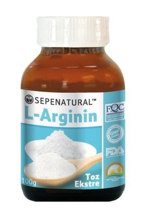 Analizli Saf L-arginine Toz L-arjinin 100 gr Pure Arginin Powder 000152-A