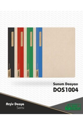 Pvc Kapaklı Karton Telli Dosya 100 Lü Koli Karışık 4 Renk PVC Kapaklı Sunum Dosyası