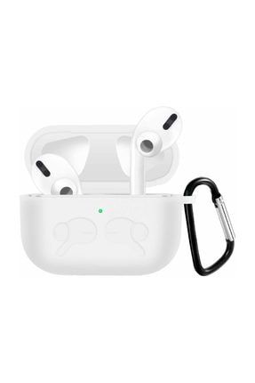 Apple Airpods Pro Silikon Kılıf Ve Kulaklık Askısı Beyaz MAKTAİRPODSPRO