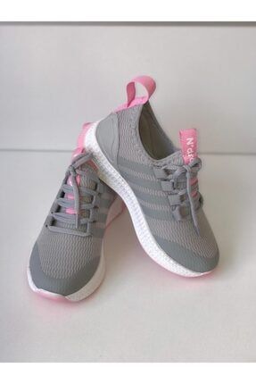 Kız Çocuk Pembe Gri Spor Ayakkabı 00143