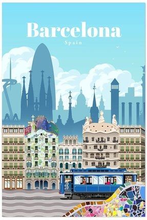 Buzdolabı Magneti Avrupa Şehirleri Barcelona mgn028
