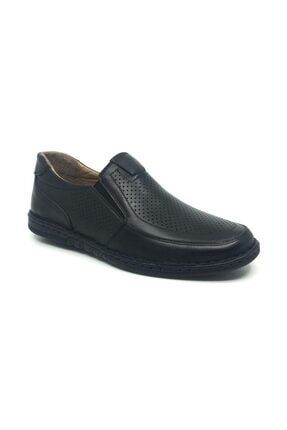 Erkek Siyah Deri Comfort Günlük Yazlık Ayakkabı 40-44 00134