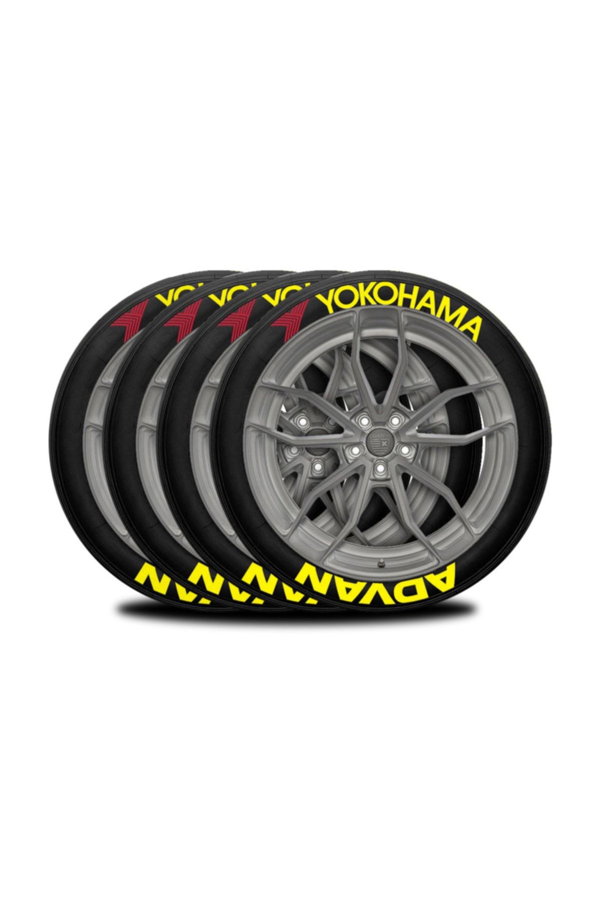 3d lastik yazisi sari yokohama advan