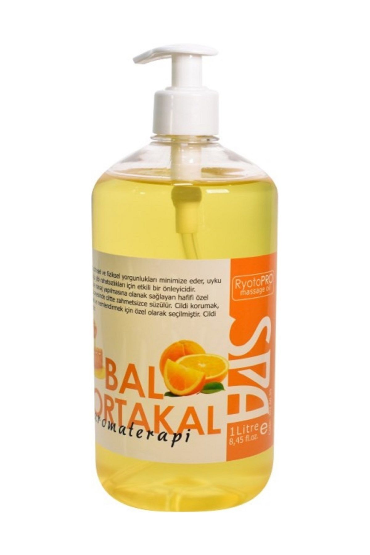 RyotoPRO Bal - Portakal Aromaterapi Masaj Yağı %100 Doğal 1 Lt. / RyotoPRO Honey - Orange Aromatherapy Massage Oil 100% Natural 1 Lt.