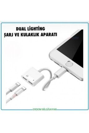 Apple Iphone Dual Lightning Şarj Ve Kulaklık Aparatı Dönüştürücü dönüştürücü3