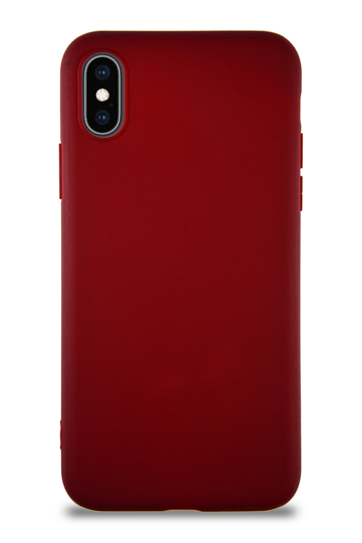 Apple iPhone XS Soft Premier Renkli Silikon Kapak - Mürdüm