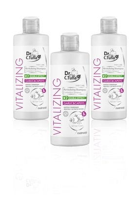Dr. C. Tuna Vitalizing Tüm Saçlar Için Canlandırıcı Sarımsaklı Şampuan-225ml 3'lü Set 138690131109530
