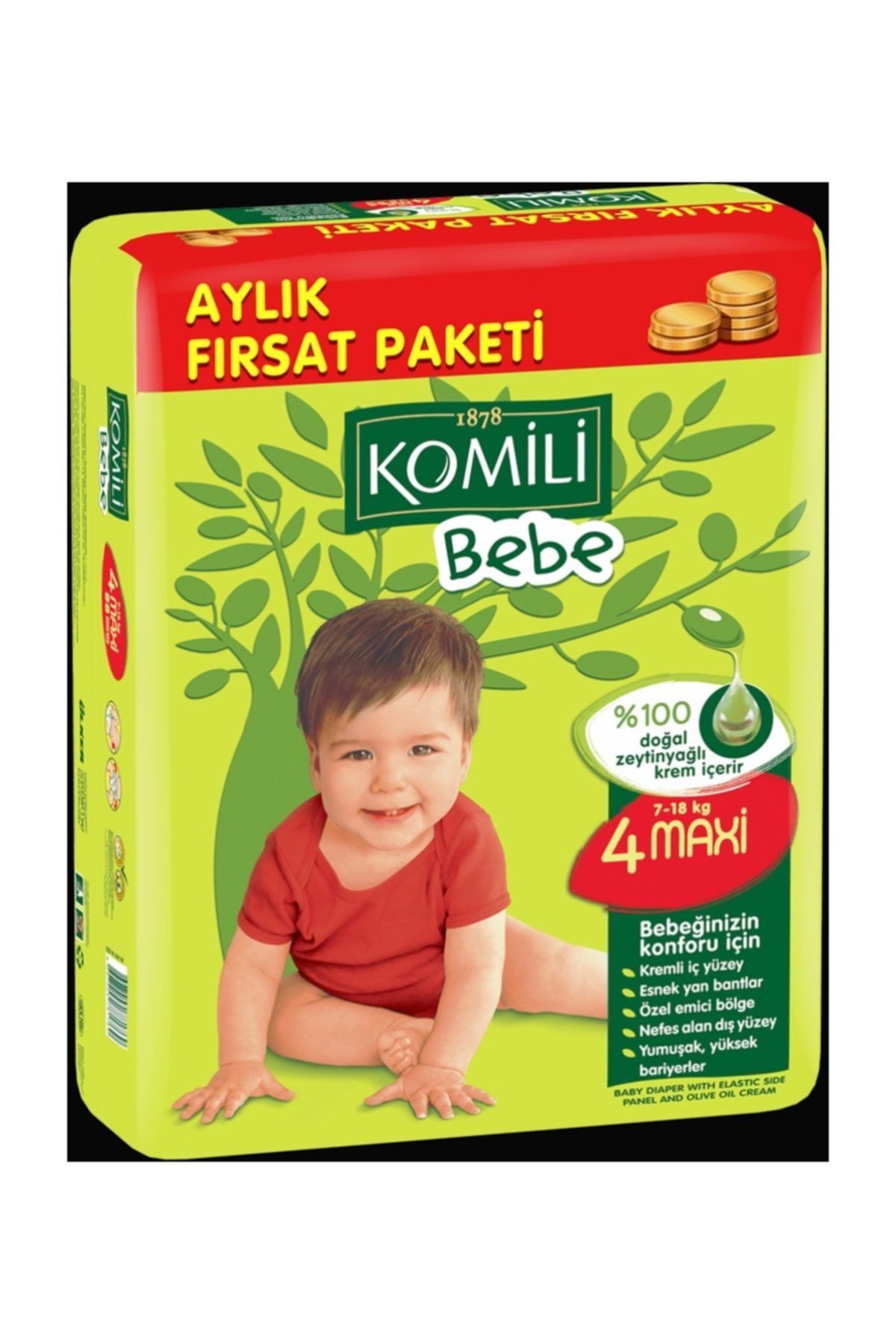 komili bebe bebek bezi 4 numara 7 18kg 40 adet fiyati yorumlari trendyol