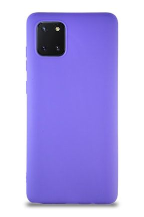 Samsung Galaxy Note 10 Lite Kılıf Soft Premier Renkli Silikon Kapak - Mor DC_SOFTPRE_SAMNOTE10L