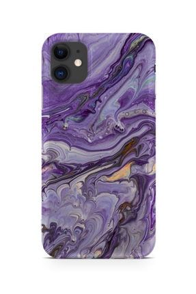 Apple Iphone 11 Kılıf Silikon Resimli Kapak Abstract Purple -stok 1070 KL Design-14070