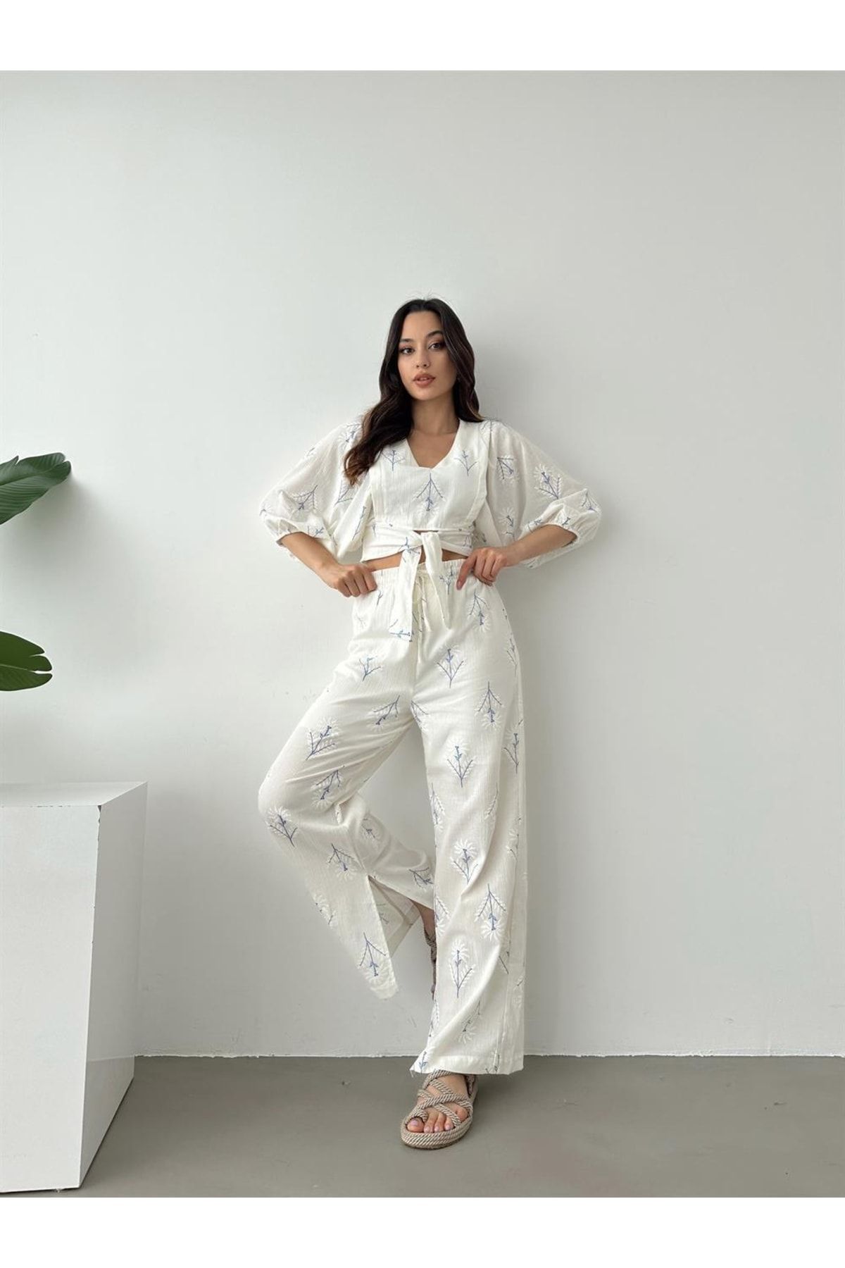 White new arrivals embroidered jumpsuit