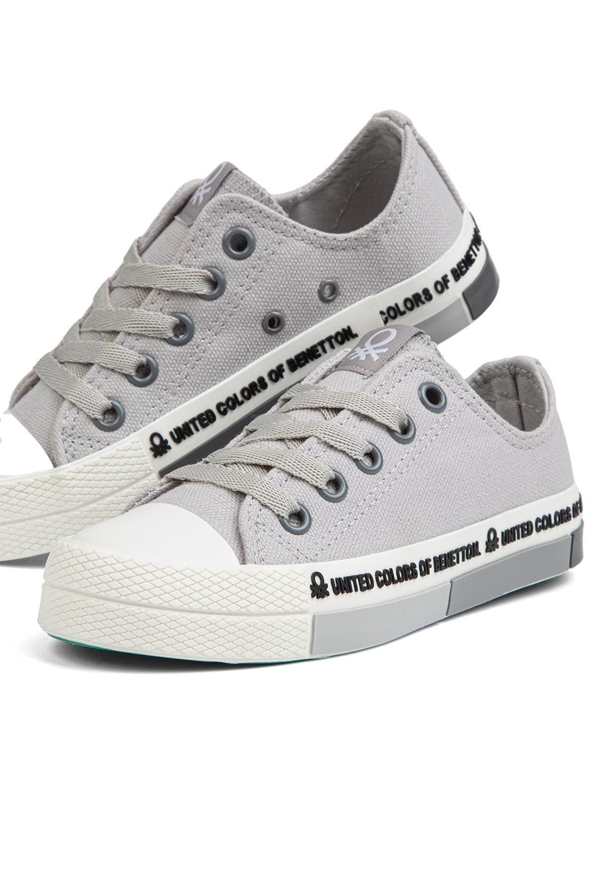 اسنیکر خاکستری دخترانه و پسرانه بچگانه ® | BN 70019 3409 Gray کفش ورزشی بچه گانه Benetton