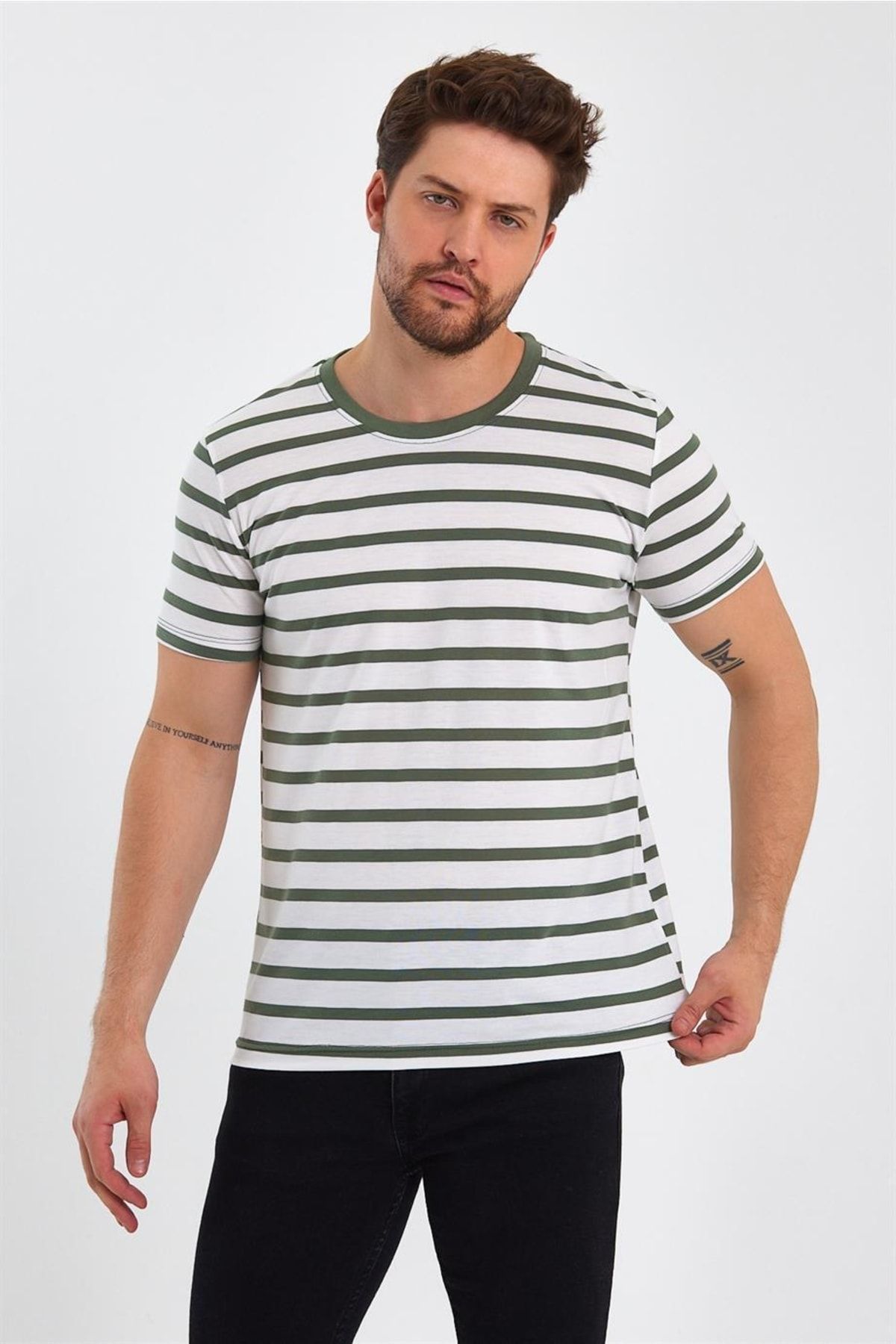 black and white striped t shirt flipkart