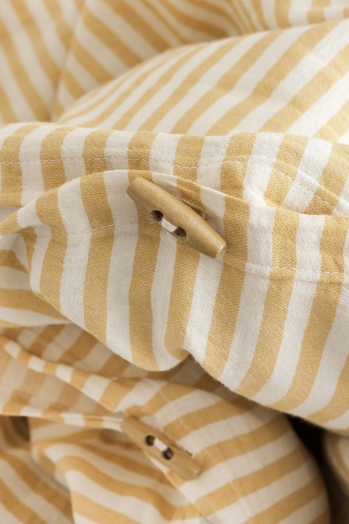 کاور لحاف دو نفره زرد Moln 101 100 ٪ پنبه خالص اضافی ، نقاشی شده رنگ کتانی شسته COTTONMANIA