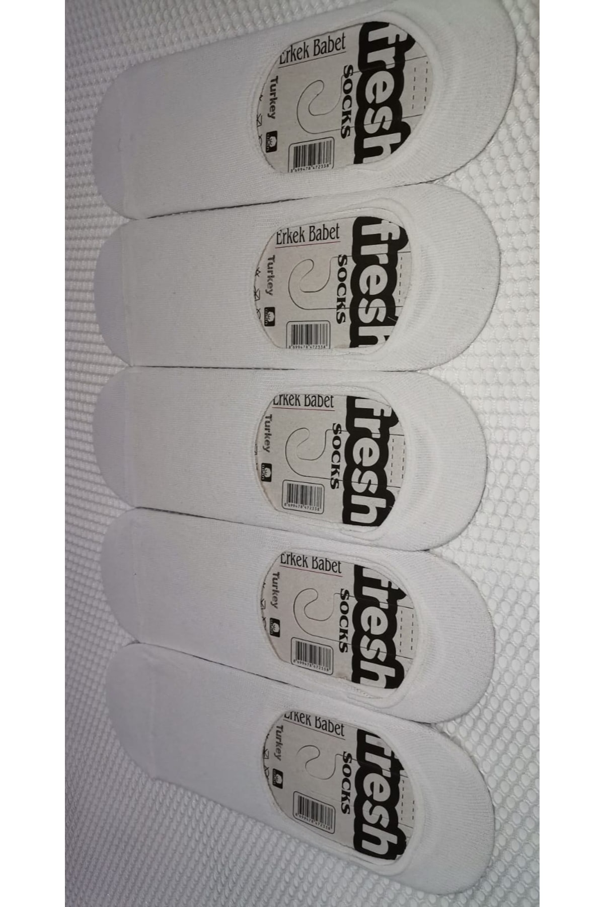 5 Li Erkek Beyaz Babet Çorap — görsel 3 · 3214836515201