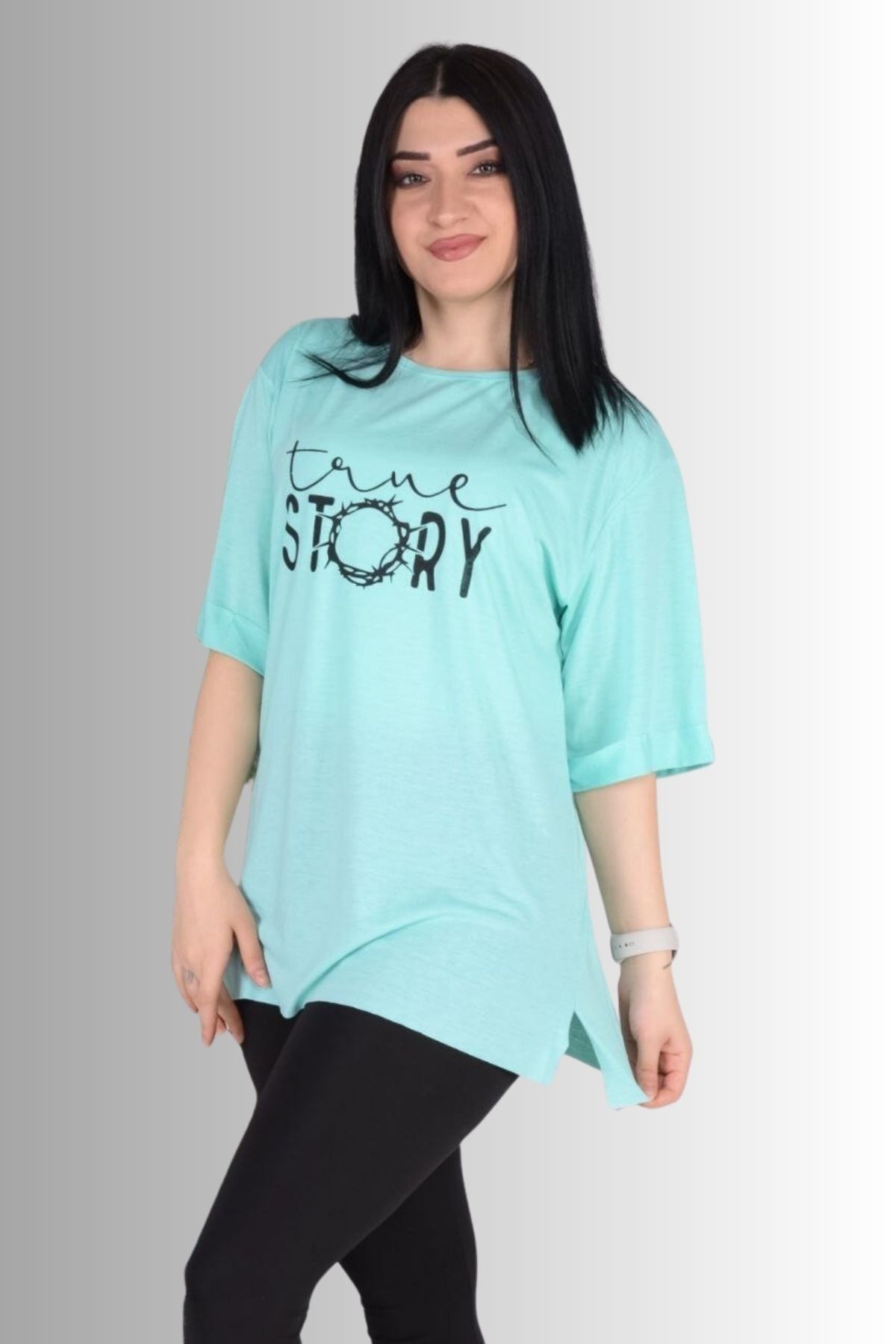 REKA MODA Made of Combed Single Jersey Fabric Oversize Cut
