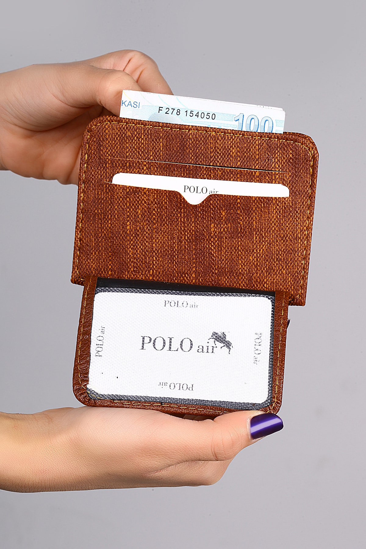 کیف پول مردانه قهوه ای polo air | PM-11 اورجینال - تصویر 7