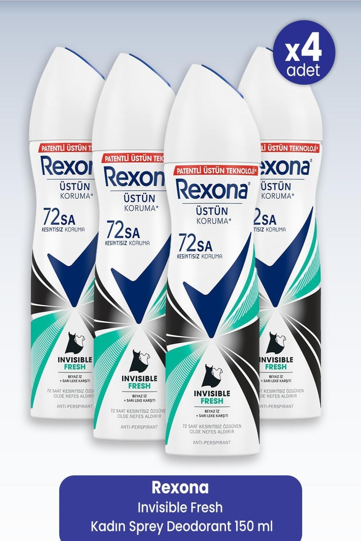 Rexona Kadın Sprey Deodorant 150 Ml X 4 Adet Fiyatı, Yorumları - Trendyol