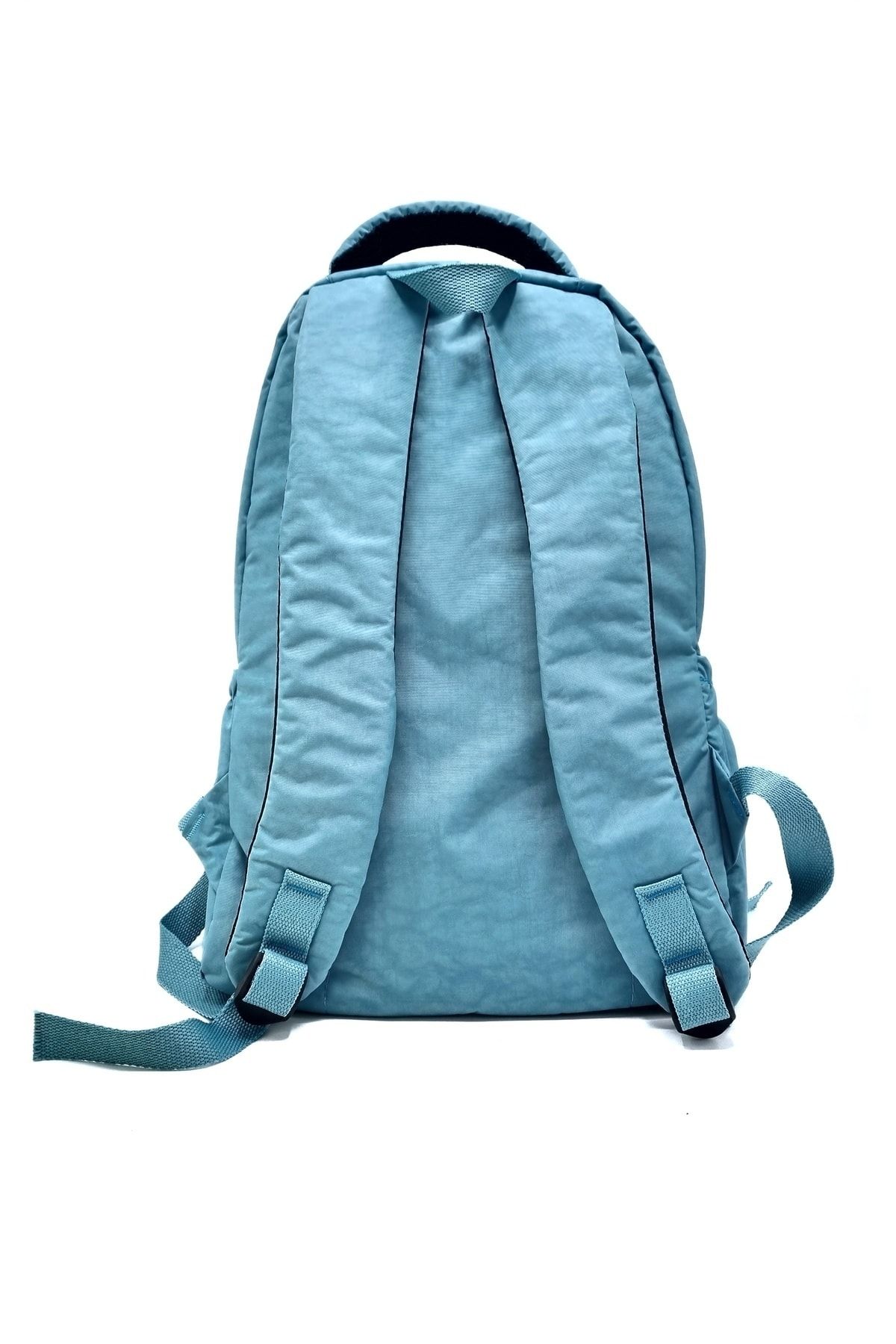 Bevitton unisex blue backpack crinkle fabric multi compartment