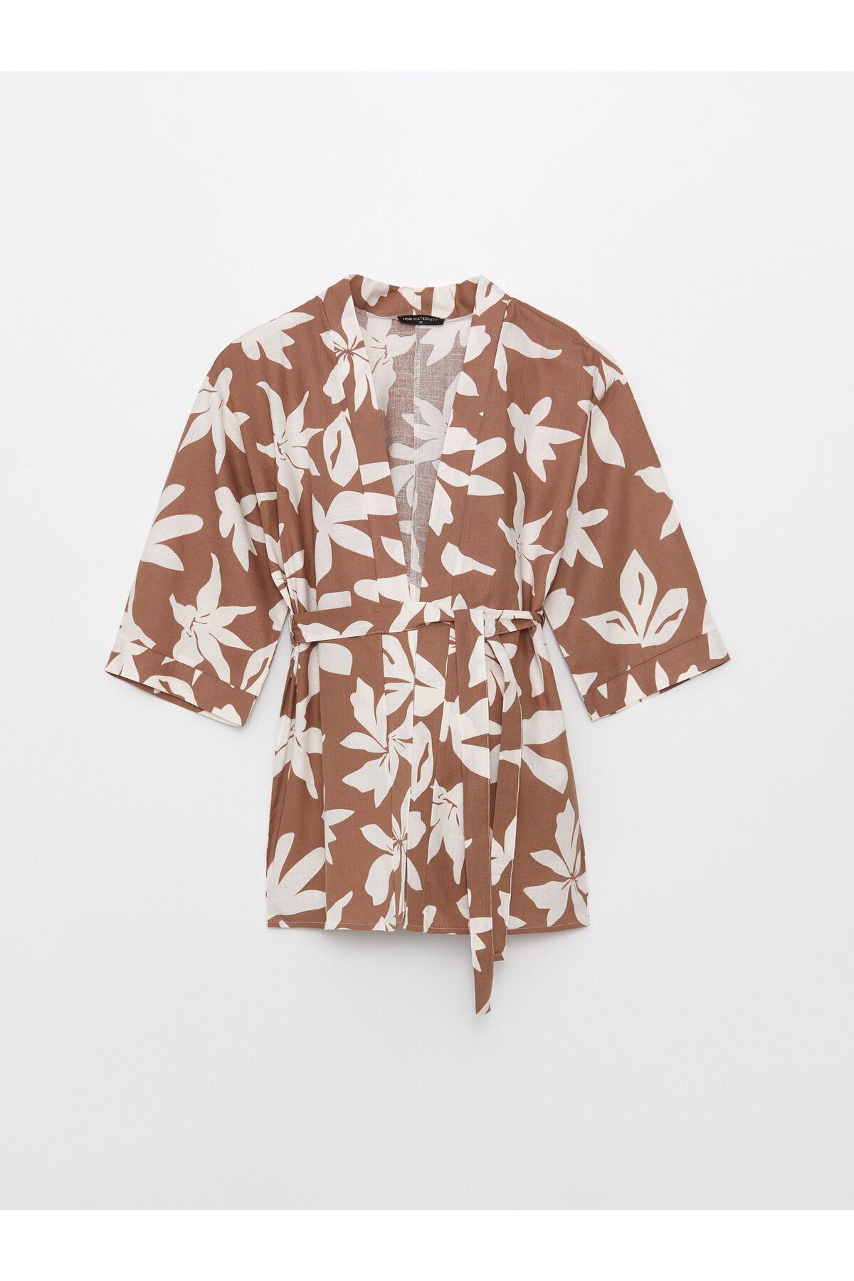 LC Waikiki-Geblümter Seersucker-Umstands-Kimono mit Schalkragen 2