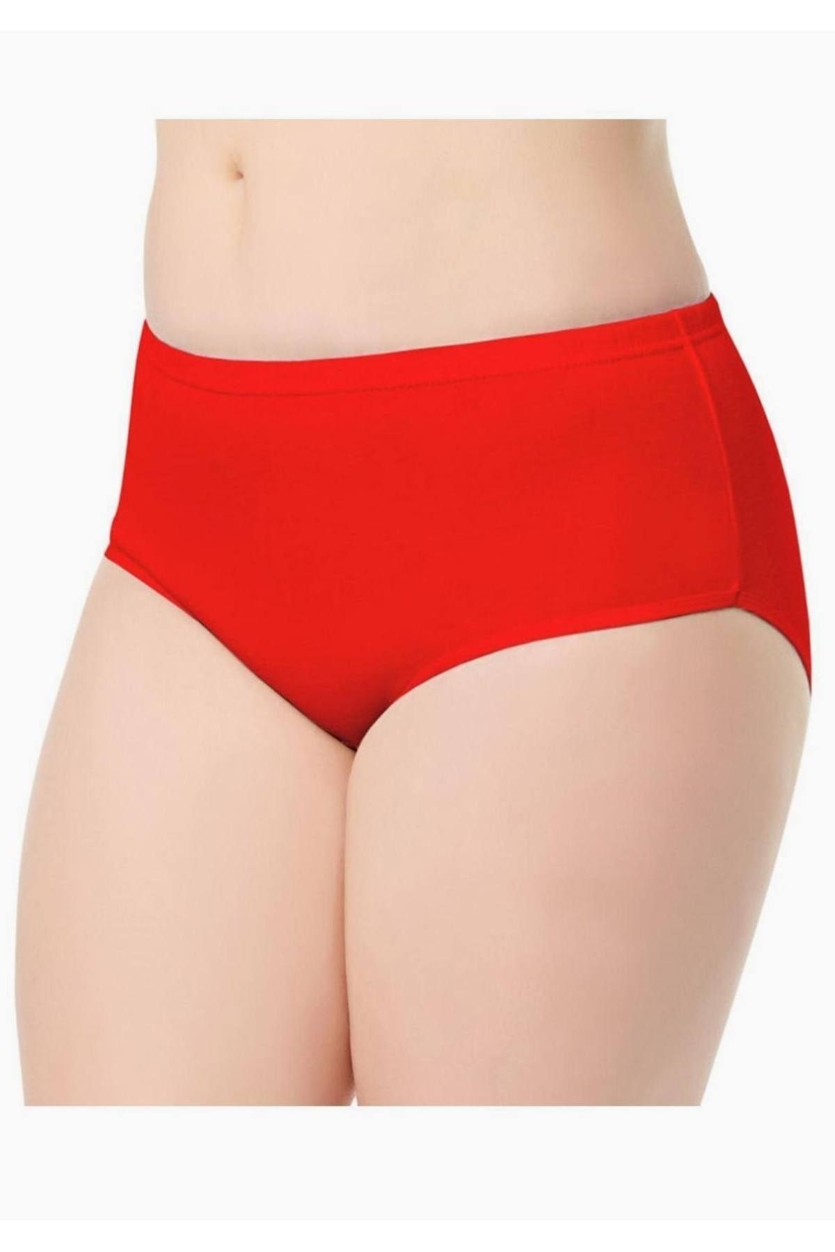 Tutku 6 Pieces Women's High Waist Bato Red Color Panties 100% Cotton New  Season - Trendyol