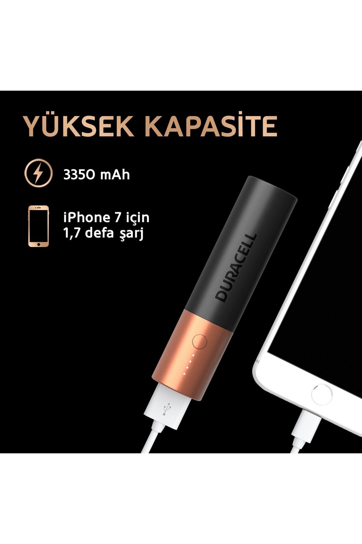 Duracell Powerbank 3350 mAh Taşınabilir Şarj Cihazı Fiyatı, Yorumları -  Trendyol