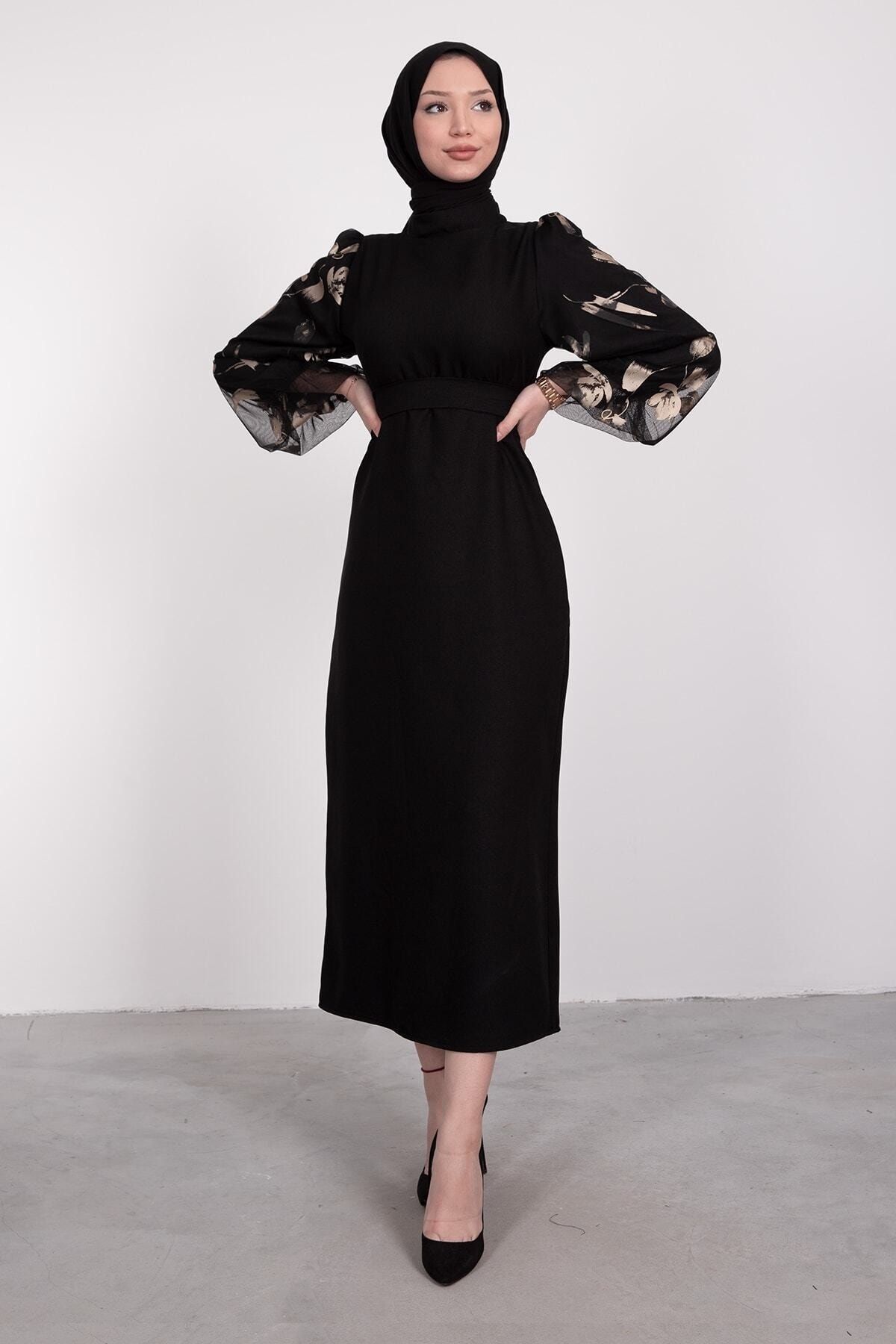 les bras en forme de ceinture gold robe noire