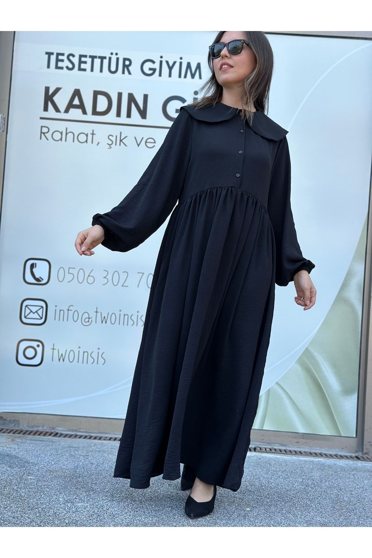 two in sis-Rochie lungă Ayrobin Rochie Hijab Rochie Hijab cu aspect de in 2