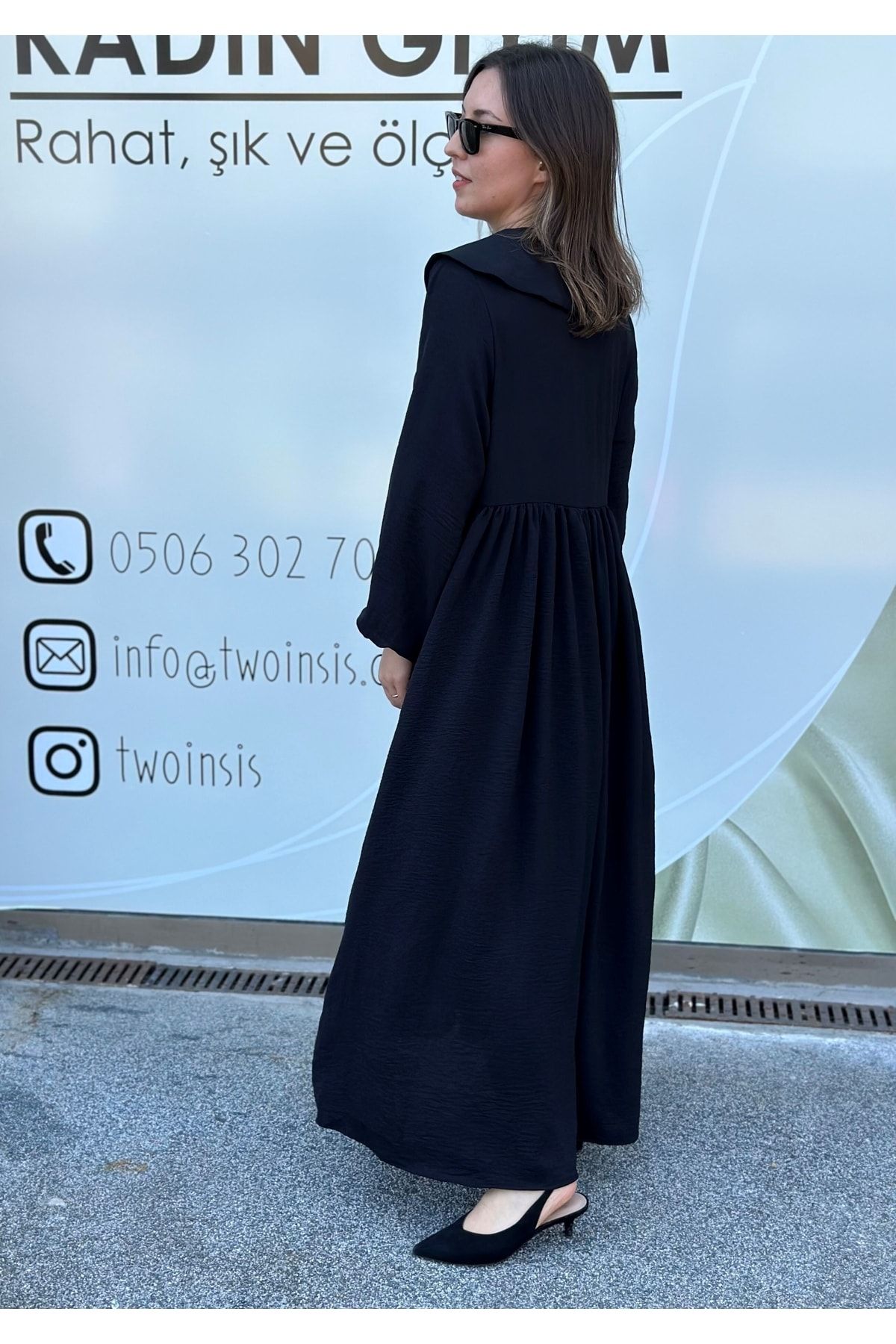 two in sis-Rochie lungă Ayrobin Rochie Hijab Rochie Hijab cu aspect de in 5