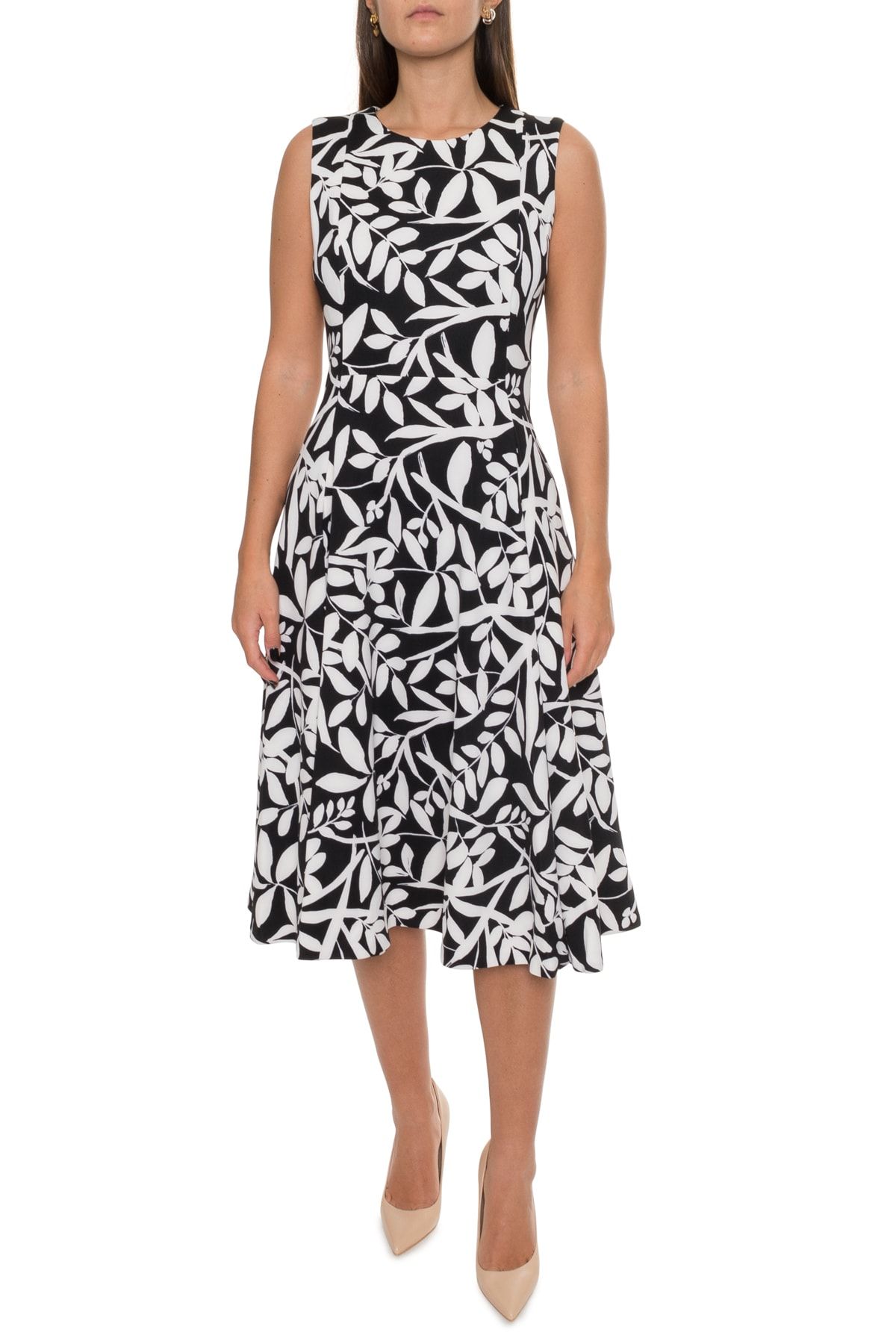 Cream calvin klein dress clearance