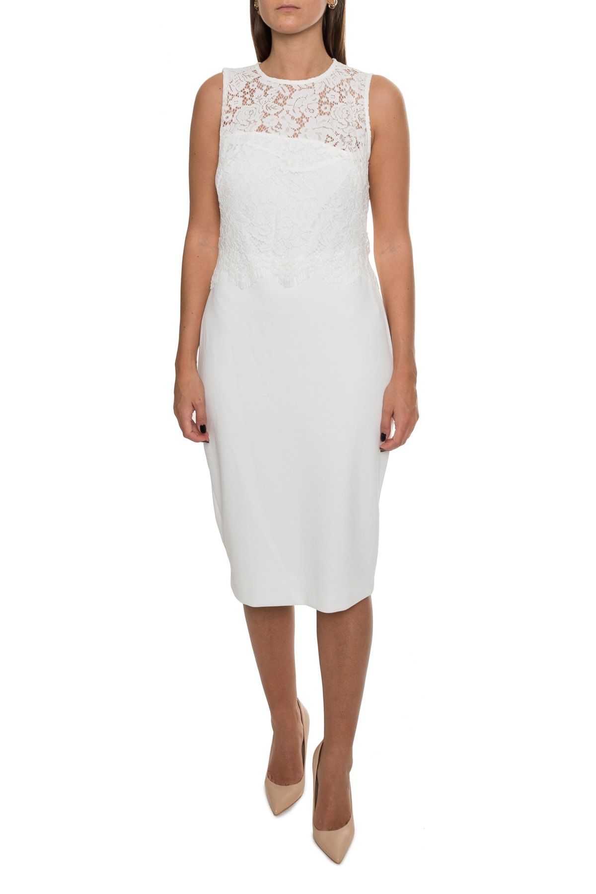 Calvin klein white formal dress outlet