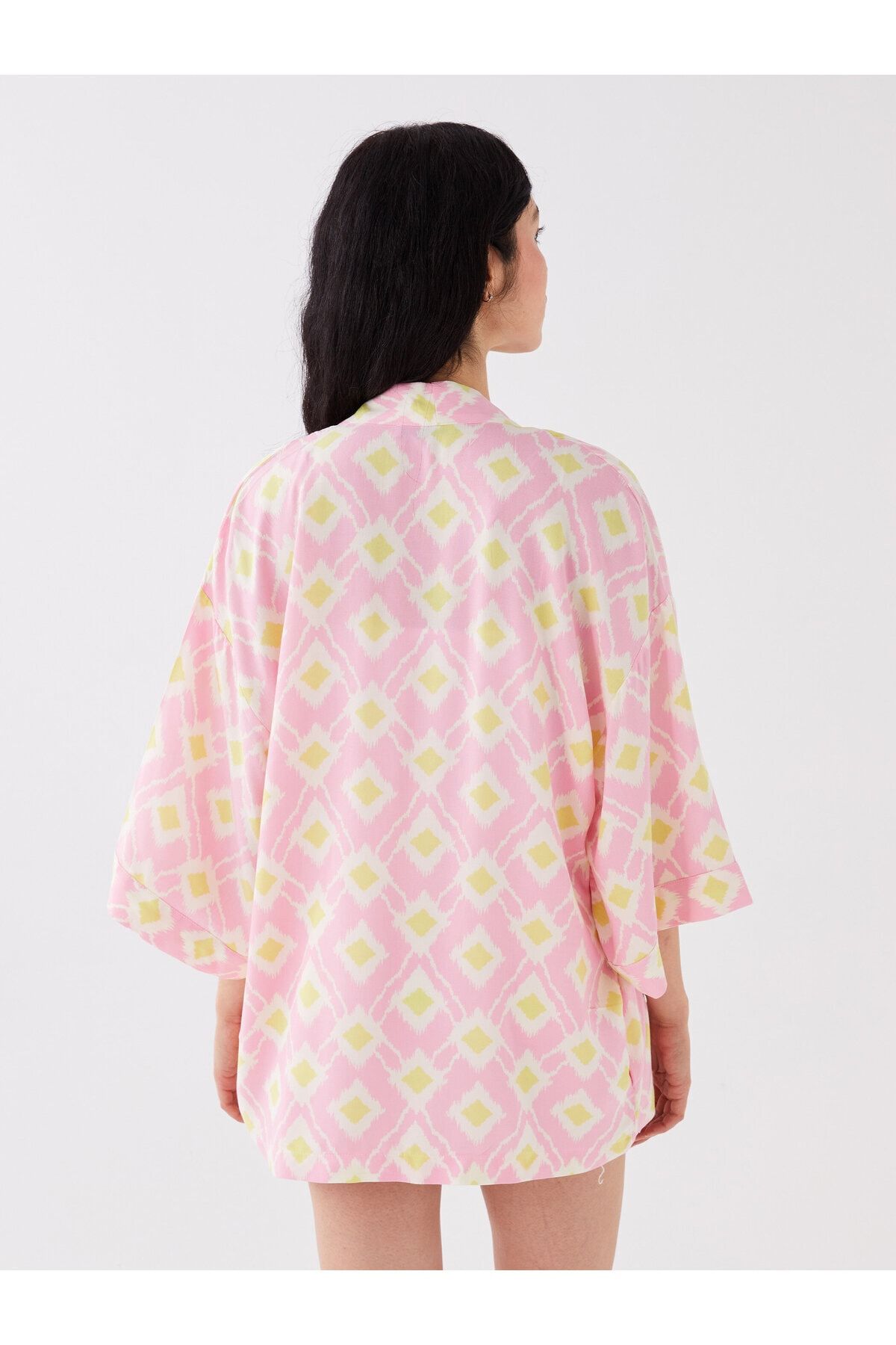 LC Waikiki Damskie Kimono Typu Oversize Z Szalowym Kołnierzem Kobieta - L