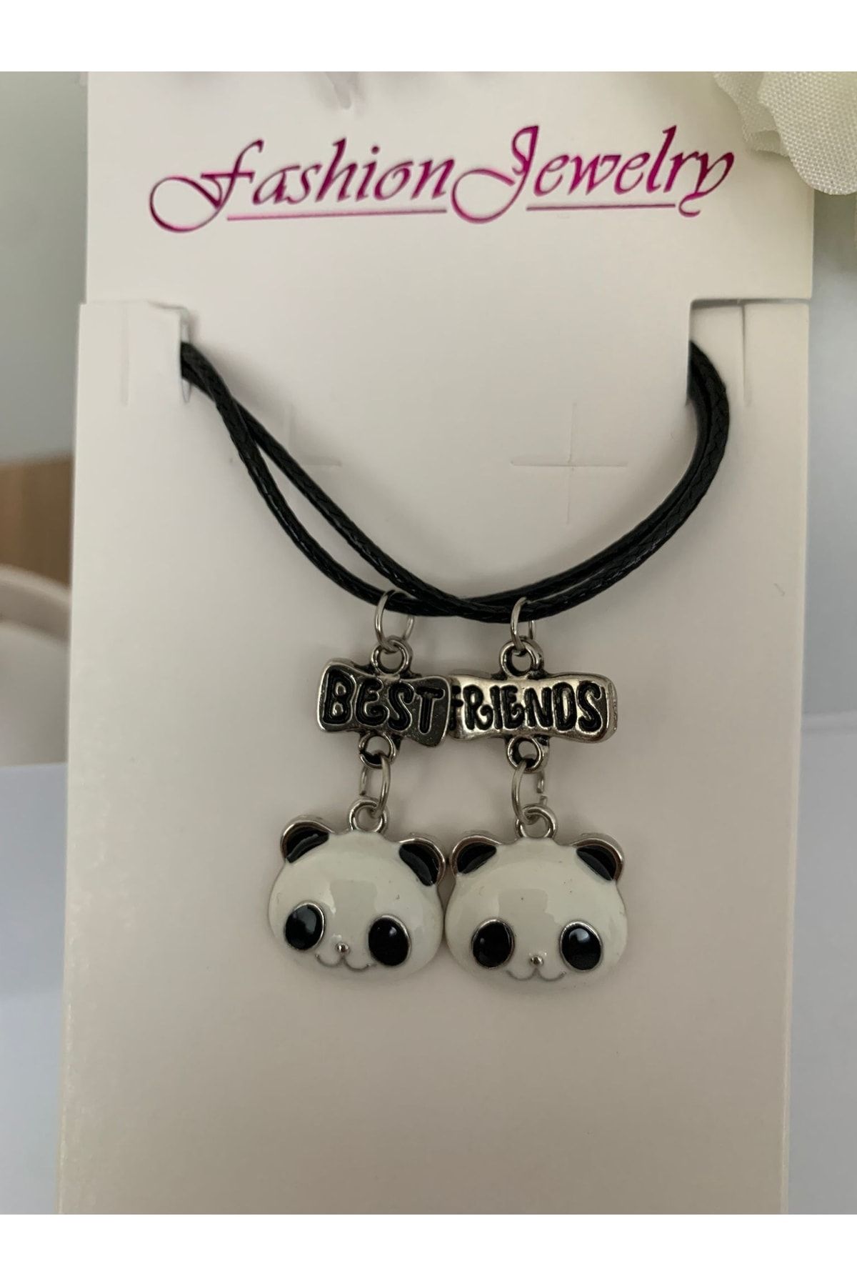 İYİ MODA-2 Pieces Panda Best Friends Bff Necklace 2