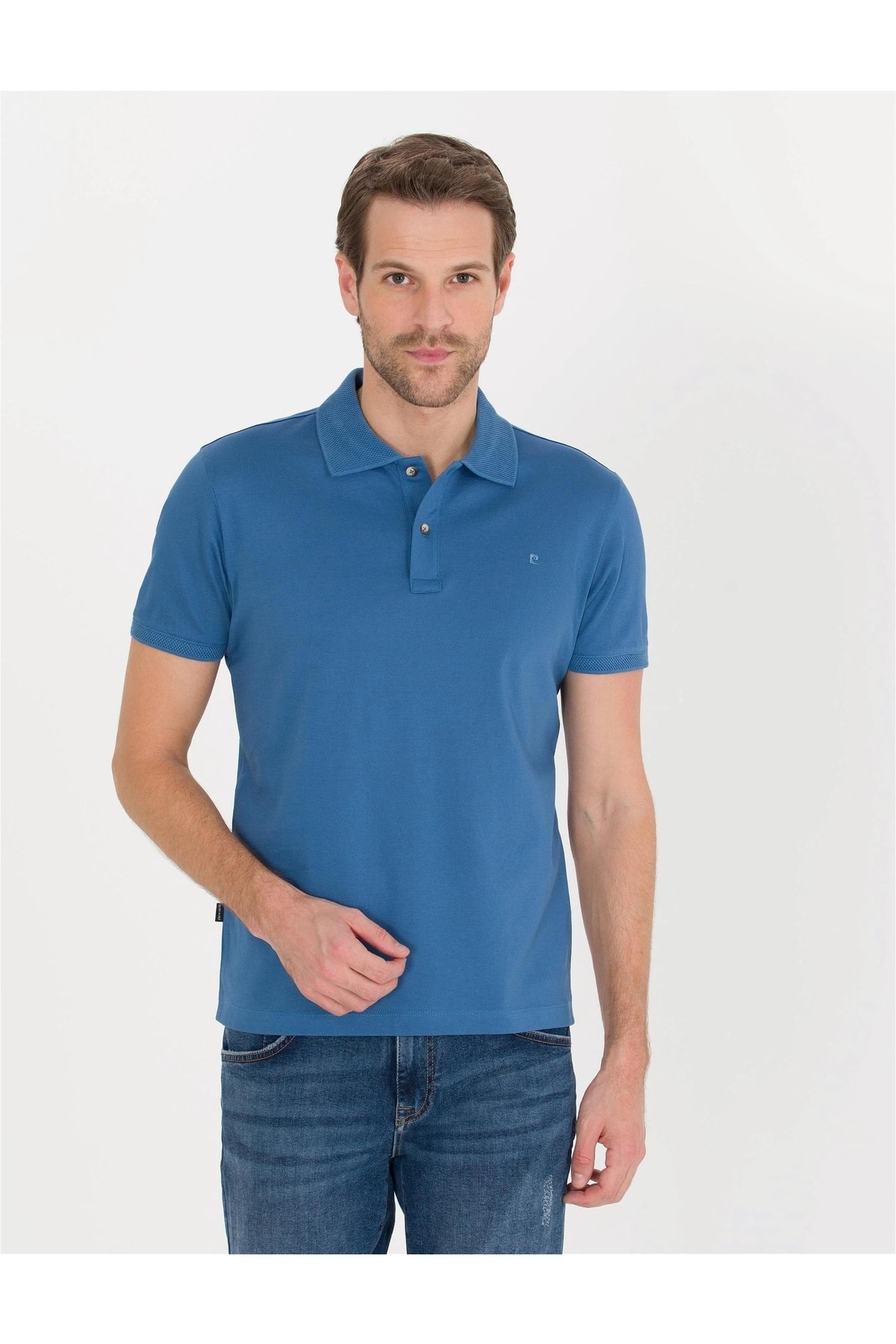 پولوشرت مردانه راسته آستین کوتاه | پیر کاردین Pierre Cardin G021SZ011.000.1567290.VR032 - تصویر 6