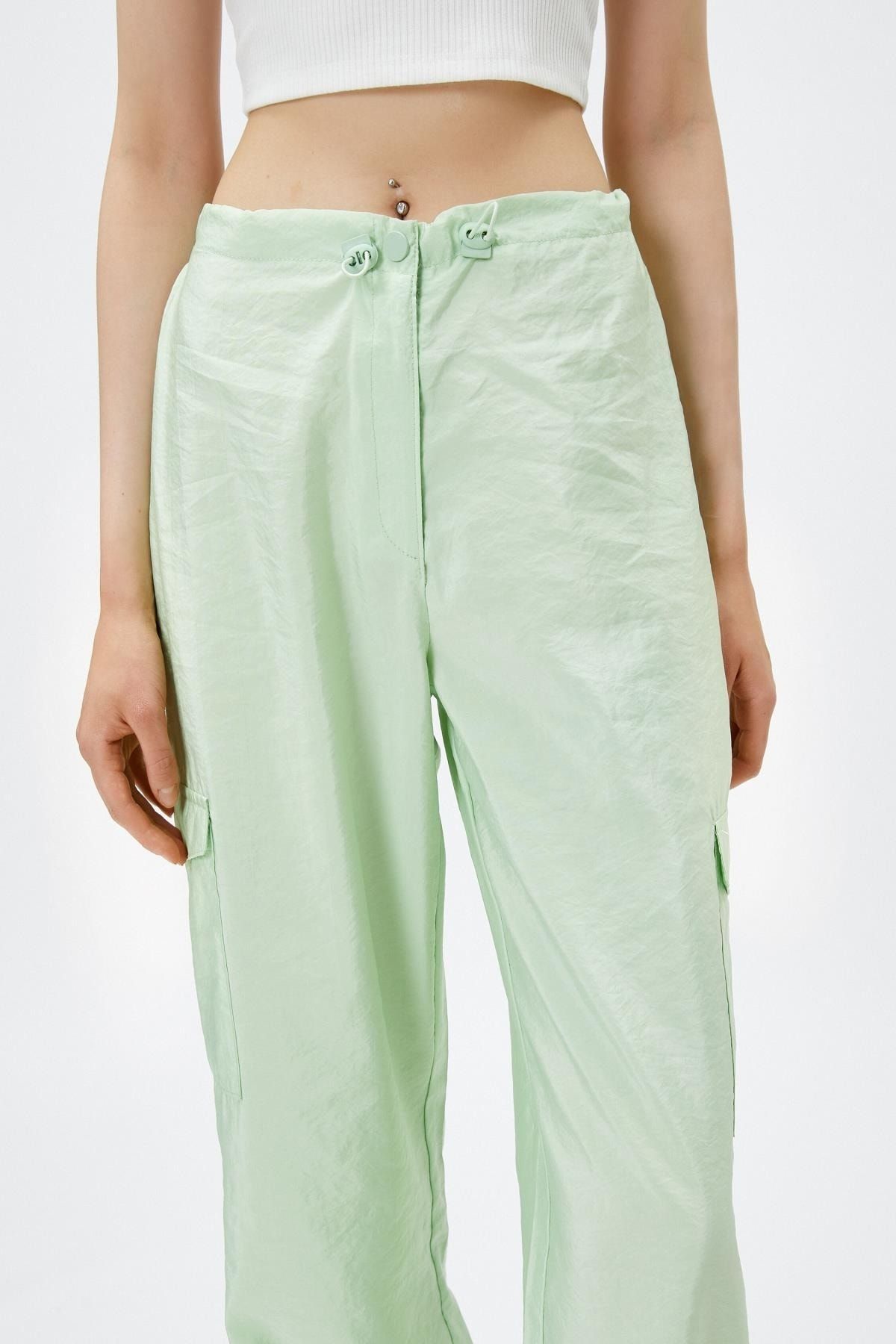 Koton شلوار جین سبز زنانه